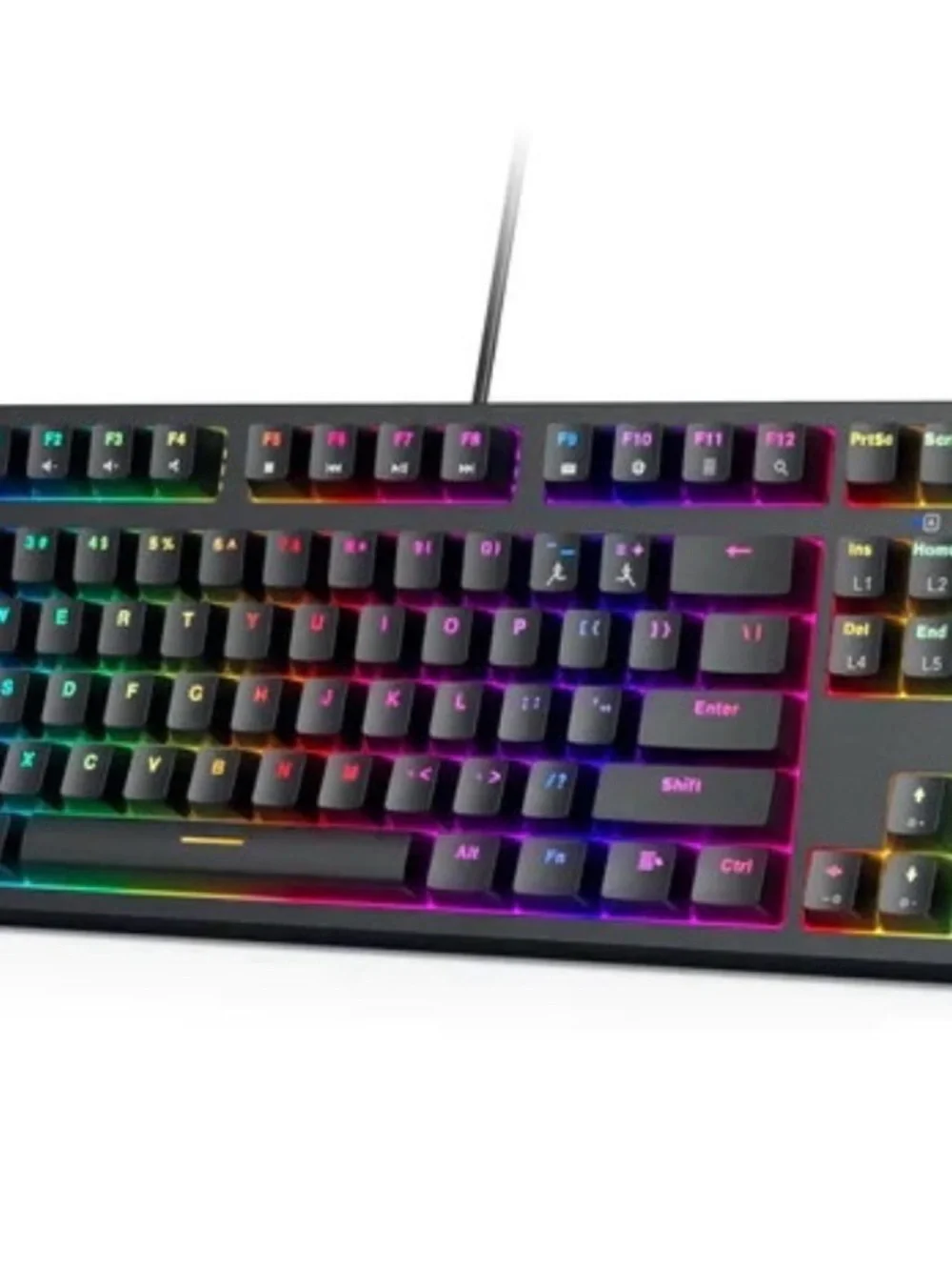 Black Mechanical Keyboard - Compact Wired Gaming Keyboard